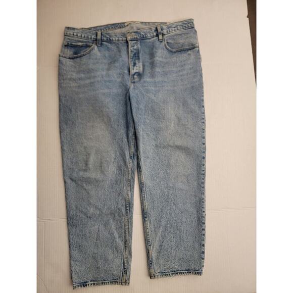 Abercrombie & Fitch Jeans Womens 34 Dad Straight High Rise Stretch Button Fly - Picture 2 of 8